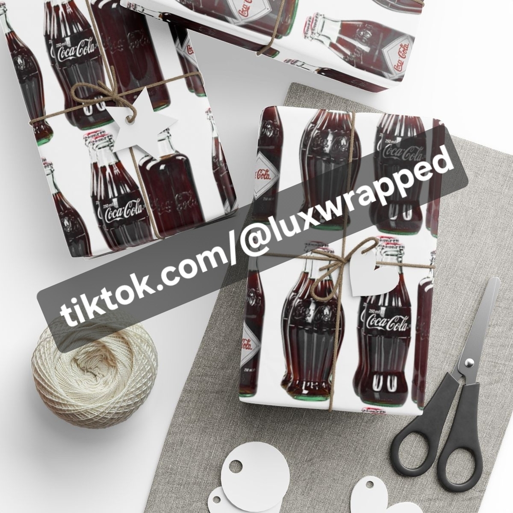 Coca Cola Vintage Bottles Gift Wrap